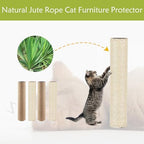 4 Pcs Cat Scratching Post Replacement for Indoor 15.7 x 3.1 Inches Cats Tree Replacement Parts Natural Sisal Cat Scratch Posts Refill Pole Part with M8 Screws Spare Cat Furniture Accessories - Image 6