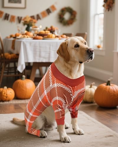 PET SHOW 4 Pack Plaid Fleece Dog Pajamas Warm for Extra Large Dogs - Image 7