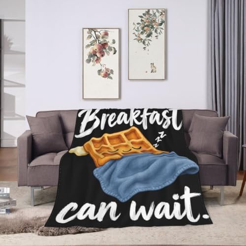 Sleepy Waffle Blanket Throw Gift for Girls Women 80"X60" - Image 3
