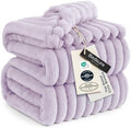 Bedsure Soft King Size Blankets for Bed Lavender Fog 108"x90" by BEDSURE