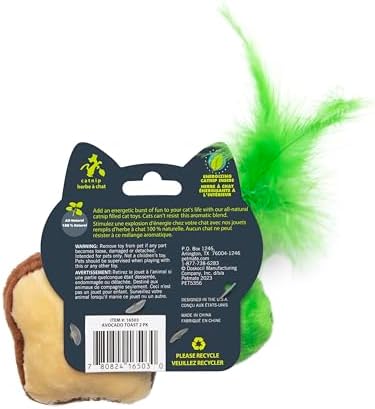 Quirky Kitty Avocado Toast Catnip Plush Cat Toy, Pack of 2, Soft and Safe - Image 6