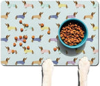 Dachshund Dog Food & Water Mat, Pet Feeding Mat for Floor Non-Slip Waterproof, Super Absorbent Cat Bowl Mat, Easy to Clean Eco-Friendly Durable Pet Placemat,12" × 20" - Image 2
