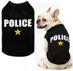 BINGPET Police Dog Shirt, Soft Cotton Puppy T-Shirt, Halloween Cop Costumes by BINGPET
