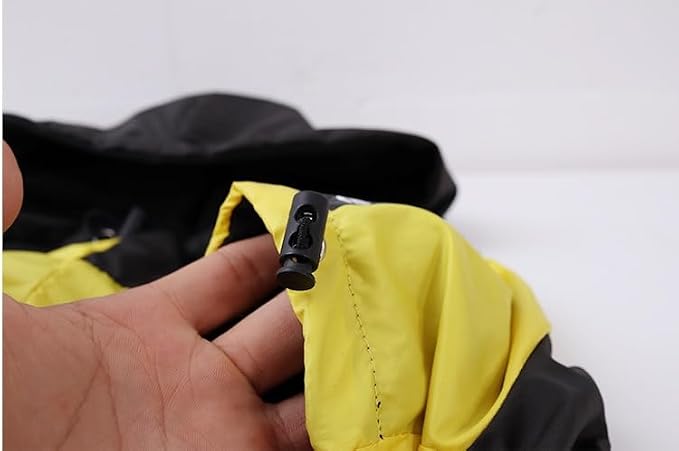 Dog Raincoat Rain Jacket,Slicker Poncho Adjustable Waterproof Dog Raincoat with Leash Hole/Reflective Words Hooded Snowproof Windproof Clothes for Small to 2X-Large Dogs (Yellow, X-Large)
