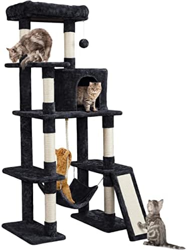 Yaheetech 63in Sturdy Large Cat Tree for Indoor Heavy Cats, Tall Tower by Yaheetech