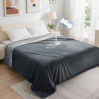 LOOBANI King Size Waterproof Blanket, Oversized Bed Cover, 85"x108", Grey by LOOBANI