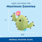 BarkBox Consuela the Cactus 2-in-1 Interactive Plush Dog Toy - Image 3