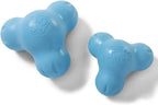 WEST PAW Zogoflex Tux Treat Dispensing Dog Chew Toy – Interactive Chewing Toy for Dogs – Dog Games for Aggressive Chewers, Fetch, Catch – Holds Kibble, Treats, Small 4", Aqua Blue