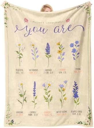 COMFAR Christian Gifts for Women Faith, Inspirational/Religious/Spiritual Gifts for Adults, Soft Throw Blankets for Women/Men, Personalized Blankets for Adults 40"x 50" by COMFAR