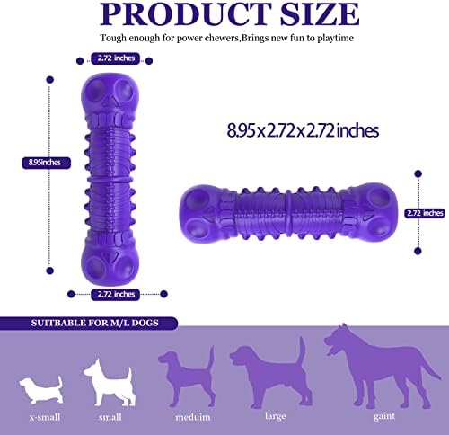 ZIKATON Dog Squeaky Toys for Aggressive Chewers, Durable Chew Toys for Large Medium Breed Dog, Dog Toys, Tough Durable Dogs Toys with Natural Rubber - Image 6
