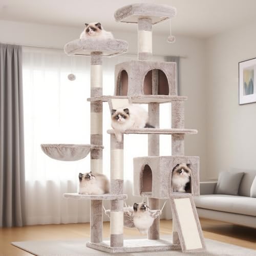 Gitelsnour Cat Tree, 71'' Tower for Large Cat with Scratching Post, GCT032MU by Gitelnour