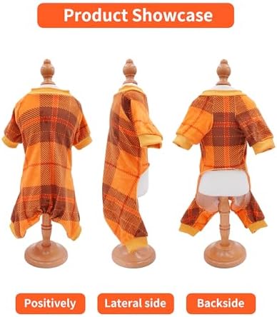 PET SHOW 4 Pack Plaid Fleece Dog Pajamas Warm for Extra Large Dogs - Image 4