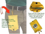 HugeHounds Extra Large Dog Yellow Rain Rover Raincoat with Half Hood XL- Waterproof-Includes a Travel Carry Bag
