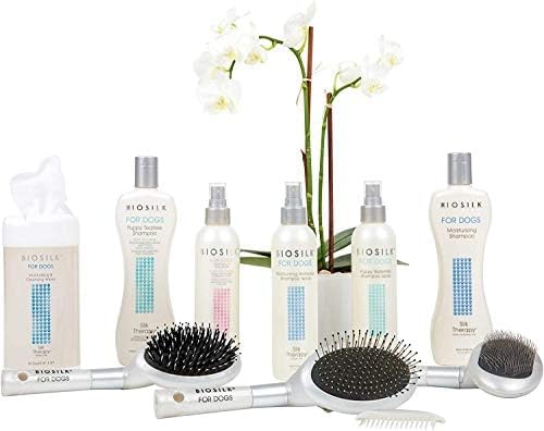 BioSilk for Dogs Silk Therapy Deep Moisture Waterless Shampoo Spray, No Rinse Between-Bath Dog Grooming Spray, Sulfate and Paraben Free, pH Balanced, Made in USA, 8 Fl Oz - 2 Pack