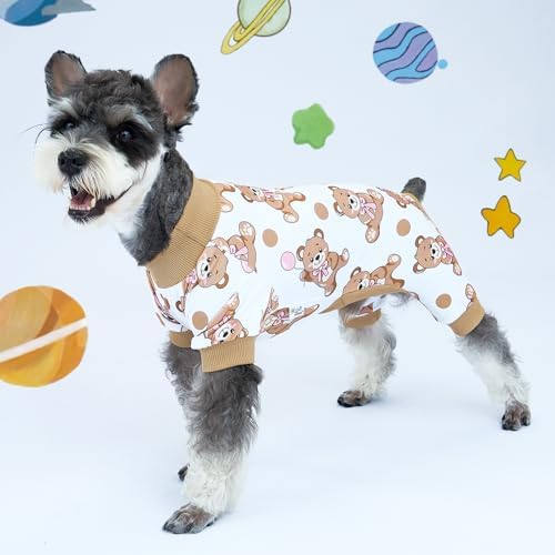 XPUDAC 4 Pack Dog Pajamas Soft Puppy Onesies Pet Clothes for Small Dogs, XL - Image 3