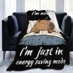 Sleepy Capybara Blanket Throw Gift for Girls Women 80"X60" by Unknown