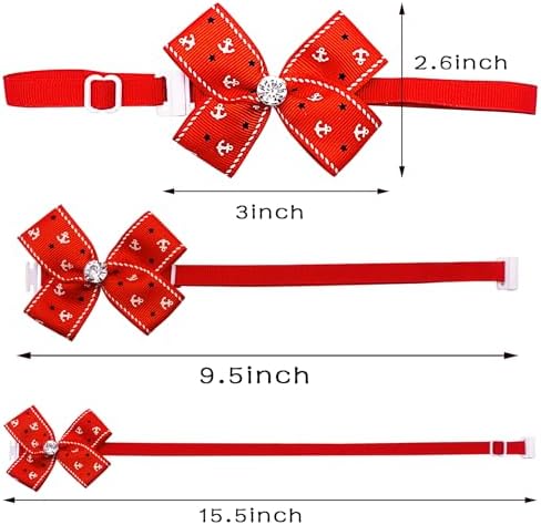 PET SHOW 50 Pack Small Dog Bow Ties Collar Bulk Puppy Cats Boy Girl Bowties Adjustable Neckties Pet Grooming Accessories Assorted Randomly(Daily Style) - Image 2