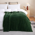 Green Fleece Throw Blanket 108”×90” for Couch Sofa Livingroom by linecooo
