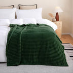 Green Fleece Throw Blanket 108”×90” for Couch Sofa Livingroom by linecooo