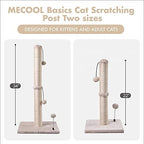 MECOOL Cat Scratching Post Premium Basics Kitten Scratcher Sisal Scratch Posts with Hanging Ball 22in for Kittens or Smaller Cats (22 inches for Kitten, Beige) - Image 6