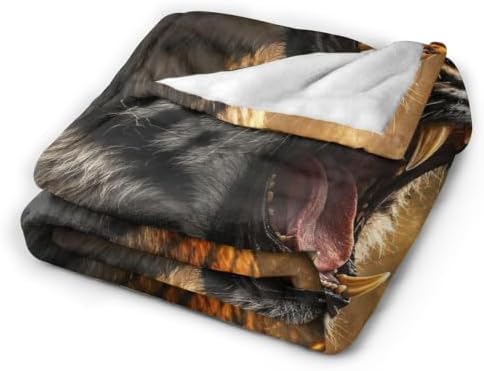 Roaring Tiger Blanket Wildlife Tiger Throw Stuff Gifts 80"x60" - Image 4