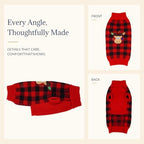 PUMYPOREITY Holiday Plaid Cat Sweaters for Cats Only, Cozy Knit Wear - Image 2