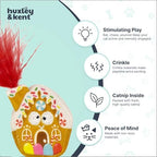 Huxley & Kent Plush Cat Toy - Holiday Christmas Interactive Catnip Toy for Cats & Kittens - Soft with Crinkle & Catnip - Fun Indoor Play - G-House - Image 4