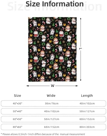 Christmas Cats Throw Blanket - 80"x60" Soft Flannel Fleece Blankets for Couch Sofa Bed, Warm Cozy Lightweight Travel Blanket, for Women Men Kids Cat Lovers - Image 4
