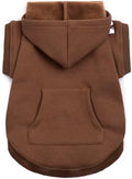Koneseve Dog Hoodie & Cat Sweater, Warm Fleece Hooded Soft Winter Sweatshirt for All Breeds, Cozy Pet Clothes, Brown, 3XL by Koneseve