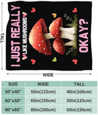 Red Mushroom Blanket for Girls Women Boys Men Adults Kids Soft Cozy Fleece Mushrooms Lovers Throw Blankets Gifts Warm Flannel Plush Lightweight Decor for Couch Bed Sofa 60"X50" - Image 7