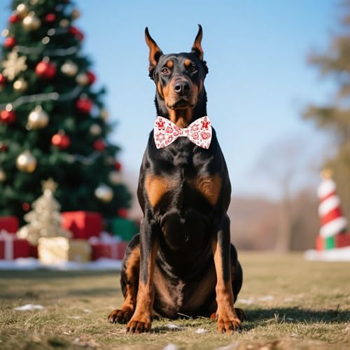 Christmas Dog Bow Ties Bulk for Large Dogs 30 Pack 5.1"*3.1" L - Image 5
