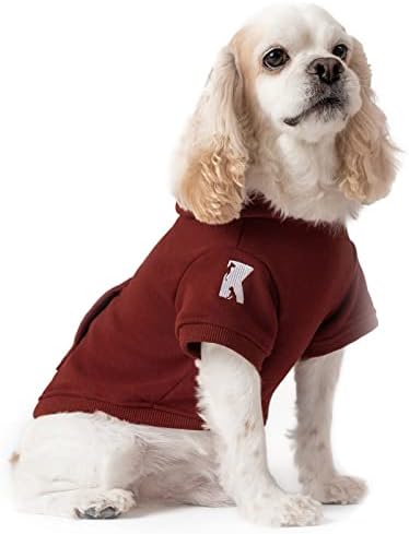 Koneseve Dog Hoodie Fleece Puppy Clothes Warm Sweater with Hat for Small Medium Dogs Cat Hooded Shirt Kitten Pet Basic Sweatshirt with Pocket Doggie Soft Winter Coat Apparel (Red; 3XL) - Image 5
