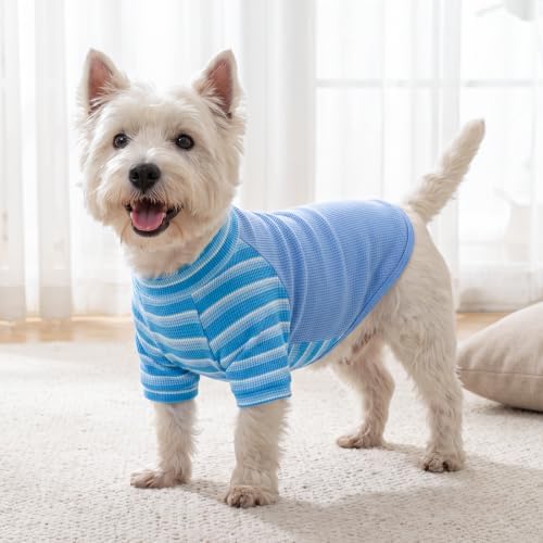KYEESE 2Pack Waffle Dog Shirt for Small Dogs Sweater Clothes with Sleeves - Image 6