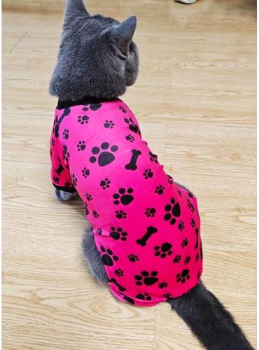 PET SHOW 4 Pack Paw Print Fleece Dog Pajamas Warm for Extra Large Dogs - Image 6