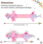lilfrd Pink Unicorn Squeaky Dog Toy, Crinkle Plush Tug Toy for Dogs - Image 4