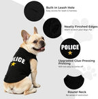 BINGPET Police Dog Shirt, Soft Cotton Puppy T-Shirt, Halloween Cop Costumes - Image 5