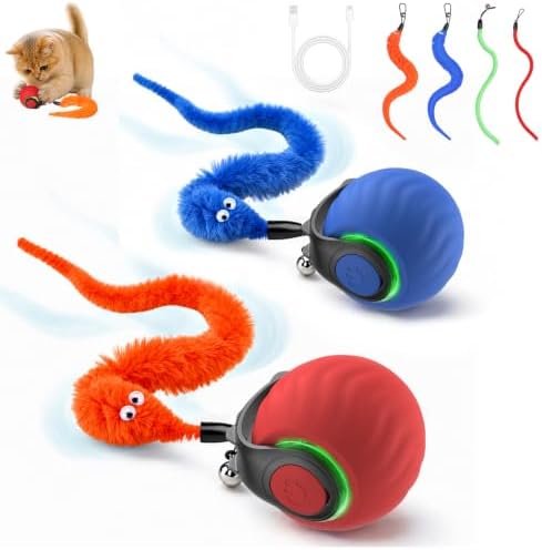 Interactive Cat Toys with Bird Sounds & 3 Speed Modes for Indoor Cats Play by Geamen