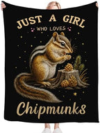 Chipmunk Blanket for Girls Women Boys Men Adults Kids Soft Cozy Fleece Tamias Squirrel Throw Blankets Gifts Warm Flannel Plush Lightweight Decor for Couch Bed Sofa 50"X40" - Image 6