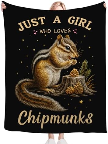 Chipmunk Blanket for Girls Women Boys Men Adults Kids Soft Cozy Fleece Tamias Squirrel Throw Blankets Gifts Warm Flannel Plush Lightweight Decor for Couch Bed Sofa 60"X50" - Image 6