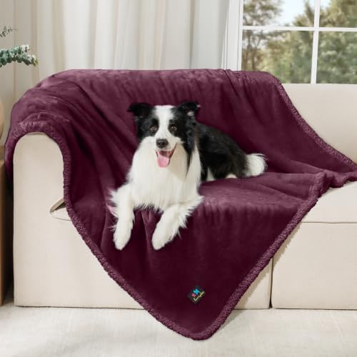 Luciphia Waterproof Blanket for Large Dog, Reversible Sherpa Couch Cover by luciphia