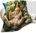 Rabbit Blanket Bunny Hare Throw Stuff Gifts for Kids Girls 50"x40" by Unknown