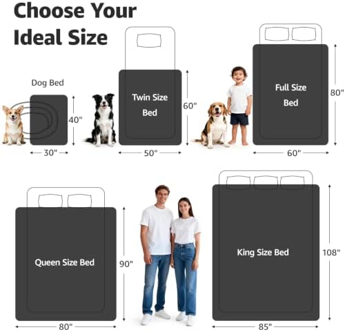 LOOBANI Waterproof Dog Blanket for Small Dogs, Pet Blanket 30" x 40", Black - Image 5