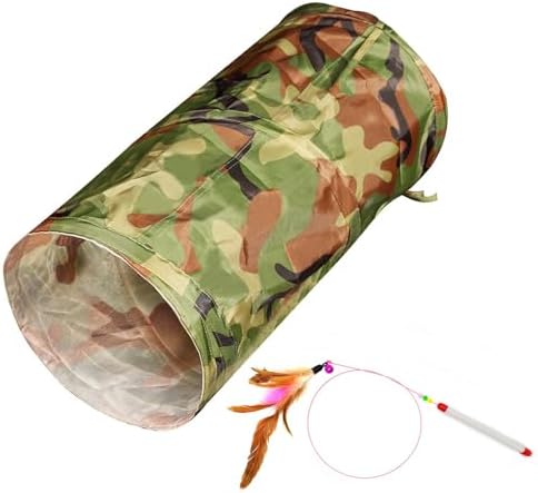 iCAGY Cat Tunnel for Indoor Small Cats Kittens Rabbits, Foldable Tube Toys by iCAGY