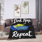 Sleepy Pickleball Blanket Throw Gift for Girls Women 80"X60" - Image 3