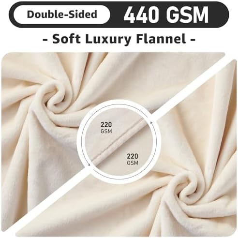 LOOBANI Waterproof Blanket for Bed, Soft Flannel Twin Bed Blanket 60" x 80" - Image 4