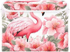 Bolaz Storage Bins with Lids and Handles,Pink Flamingo Storage Box Storage Basket with Cover Collapsible Organizer Containers for Home Closet, Shelves - Image 2