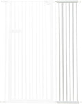 Lumizone Extra Tall Cat Gate Extension Kit 55.12" High 12.6" Wide White | Tall Pet Gate Dog Gate for Doorway Hallway Stairs Pressure Mounted Extra Wide 1.37" Gap No Drilling