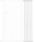 Lumizone Extra Tall Cat Gate Extension Kit 55.12" High 12.6" Wide White | Tall Pet Gate Dog Gate for Doorway Hallway Stairs Pressure Mounted Extra Wide 1.37" Gap No Drilling