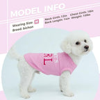 BINGPET Mommy's Girl Dog Shirt, Mamas Girl Puppy T-Shirt, Soft Cotton Vest - Image 3