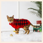 PUMYPOREITY Holiday Plaid Cat Sweaters for Cats Only, Cozy Knit Wear - Image 5